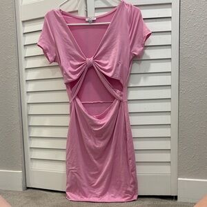 Pink Cut-Out Dress small